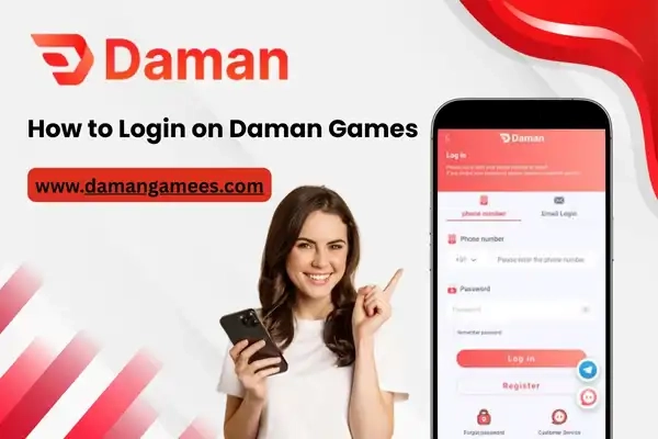 Daman Games Login dashboard showing wallet, game access, and account features for Indian players 2026